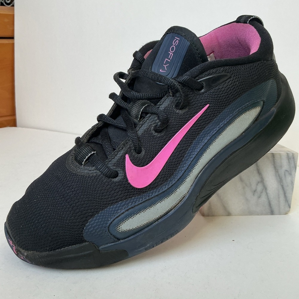 Nike IsoFly 5Y Kids Youth Boys Girls Basketball Black & Pink Shoes FN4384-003 EU